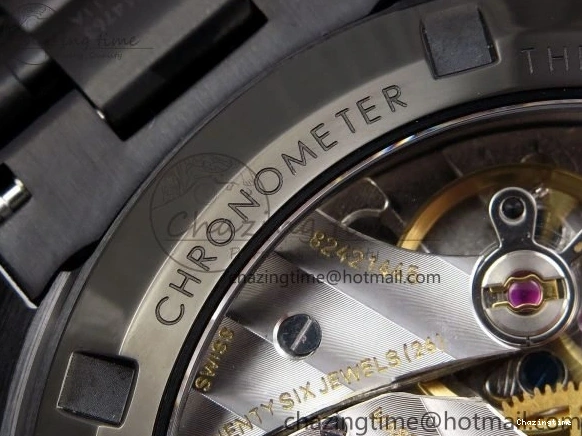 0307 Speedmaster Black Benom PVD Moon RMF Best Edition on PVD Bracelet Lemania HW WrinkleFree 7727